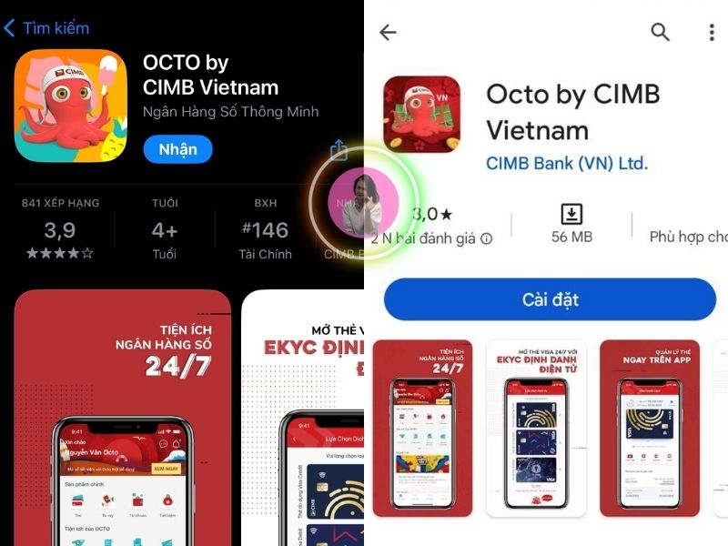 Download ứng dụng OCTO by CIMB Vietnam 